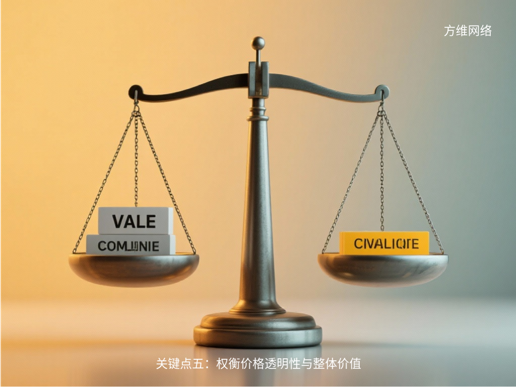 關鍵點五：權衡價格透明性與整體價值